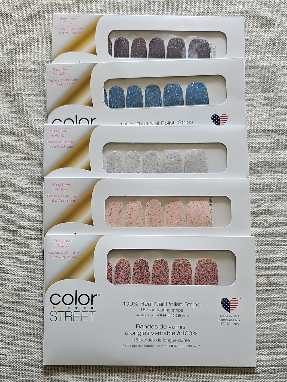Color Street Glitter & Speckled Nail Polish Strips - Multi-Pack